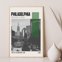 Mid Century Modern Philadelphia Pennsylvania Travel Poster, Retro Wall Art, Vintage Poster Living Room Wall Art, House Warming Gift 1445175263