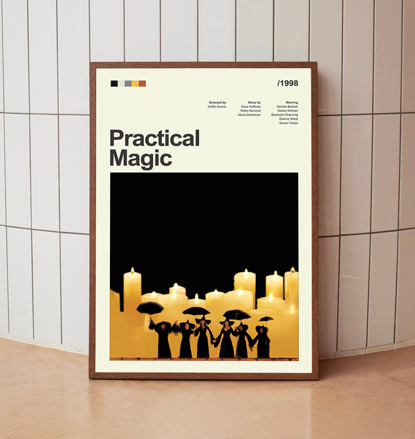 Mid Century Modern Practical Magic Movie Poster, Retro Movie Print, Modern Vintage Movie Posters 1 (2)
