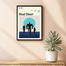 Mid Century Modern Real Steel Movie Poster, Retro Movie Print, Modern Vintage Movie Posters 1