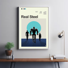 Mid Century Modern Real Steel Movie Poster, Retro Movie Print, Modern Vintage Movie Posters 1