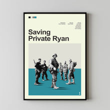 Mid Century Modern Saving Private Ryan Movie Poster, Retro Movie Print, Modern Vintage Movie Posters