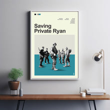 Mid Century Modern Saving Private Ryan Movie Poster, Retro Movie Print, Modern Vintage Movie Posters