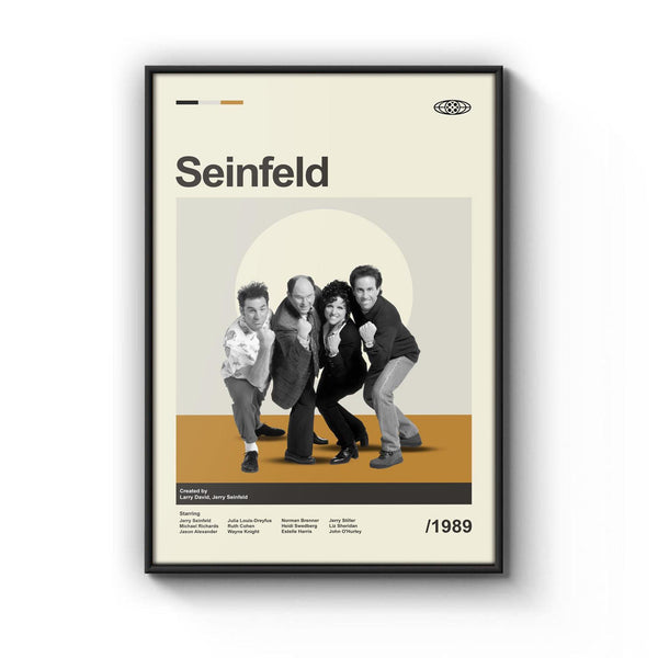 Mid Century Modern Seinfeld Poster, Retro Seinfeld Print, Modern Vintage Movie Posters 4315338133