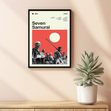 Mid Century Modern Seven Samurai Movie Poster, Retro Movie Print, Modern Vintage Movie Posters (2)