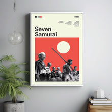 Mid Century Modern Seven Samurai Movie Poster, Retro Movie Print, Modern Vintage Movie Posters (2)