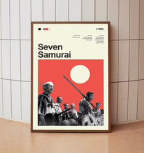 Mid Century Modern Seven Samurai Movie Poster, Retro Movie Print, Modern Vintage Movie Posters (2)