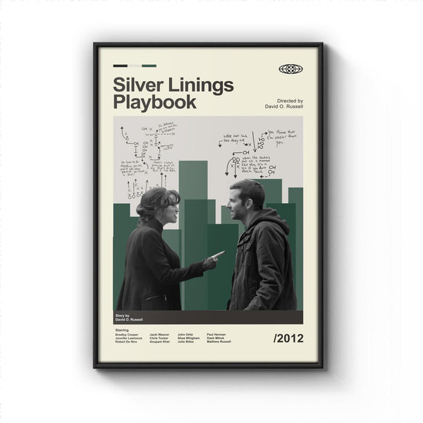 Mid Century Modern Silver Linings Playbook Movie Poster, Retro Movie Print, Modern Vintage Movie Posters 1861417782