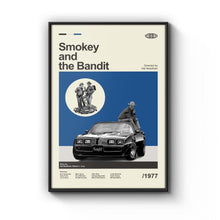 Mid Century Modern Smokey and the Bandit Movie Poster, Retro Movie Print, Modern Vintage Movie Posters 1905300809