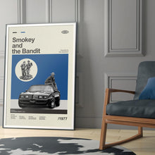 Mid Century Modern Smokey and the Bandit Movie Poster, Retro Movie Print, Modern Vintage Movie Posters 1905300809