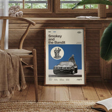 Mid Century Modern Smokey and the Bandit Movie Poster, Retro Movie Print, Modern Vintage Movie Posters 1905300809