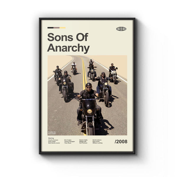 Mid Century Modern Sons of Anarchy Movie Poster, Retro Movie Print, Modern Vintage Movie Posters 1778294898