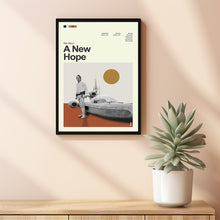 Mid Century Modern Star Wars A New Hope Movie Poster, Retro Movie Print, Modern Vintage Movie Posters