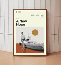 Mid Century Modern Star Wars A New Hope Movie Poster, Retro Movie Print, Modern Vintage Movie Posters