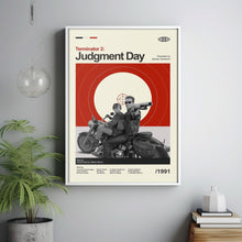 Mid Century Modern Terminator 2 Judgment Day Movie Poster, Minimalist Retro Movie Print