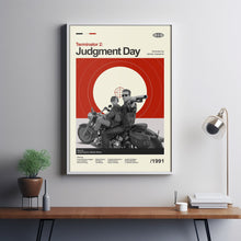 Mid Century Modern Terminator 2 Judgment Day Movie Poster, Minimalist Retro Movie Print