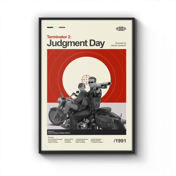 Mid Century Modern Terminator 2 Judgment Day Movie Poster, Minimalist Retro Movie Print, Modern Vintage Movie Posters 1861911016 6394