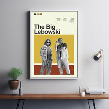 Mid Century Modern The Big Lebowski Movie Poster, Retro Movie Print, Modern Vintage Movie Posters