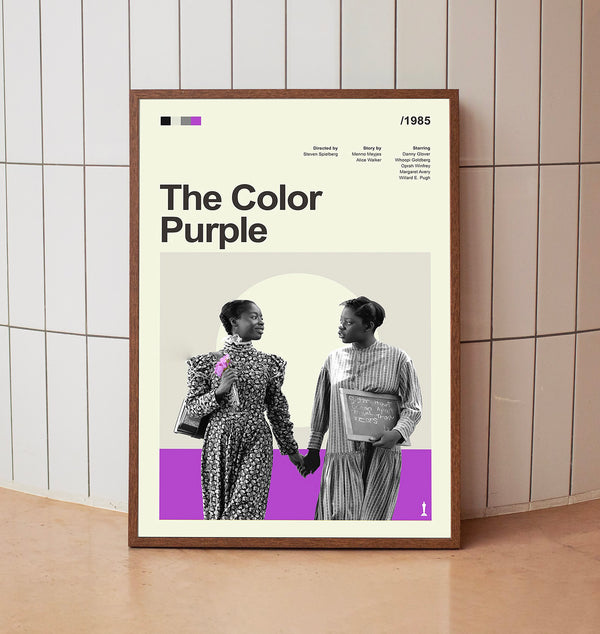 Mid Century Modern The Color Purple Movie Poster, Retro Movie Print, Modern Vintage Movie Posters