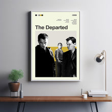 Mid Century Modern The Departed Movie Poster, Retro Movie Print, Modern Vintage Movie Posters