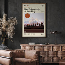 Mid Century Modern The Fellowship of the Ring Movie Poster, Retro Movie LOTR Print, Modern Vintage The Lord of the Rings Posters 1891117306
