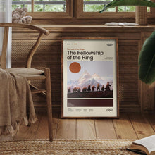 Mid Century Modern The Fellowship of the Ring Movie Poster, Retro Movie LOTR Print, Modern Vintage The Lord of the Rings Posters 1891117306 5774