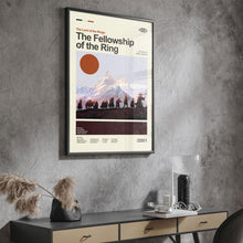 Mid Century Modern The Fellowship of the Ring Movie Poster, Retro Movie LOTR Print, Modern Vintage The Lord of the Rings Posters 1891117306
