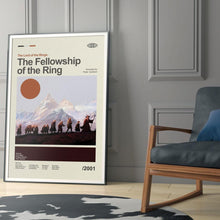Mid Century Modern The Fellowship of the Ring Movie Poster, Retro Movie LOTR Print, Modern Vintage The Lord of the Rings Posters 1891117306