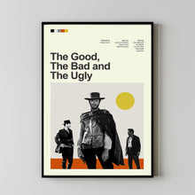 Mid Century Modern The Good the Bad and the Ugly Movie Poster, Retro Movie Print