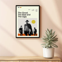 Mid Century Modern The Good the Bad and the Ugly Movie Poster, Retro Movie Print
