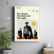 Mid Century Modern The Good the Bad and the Ugly Movie Poster, Retro Movie Print