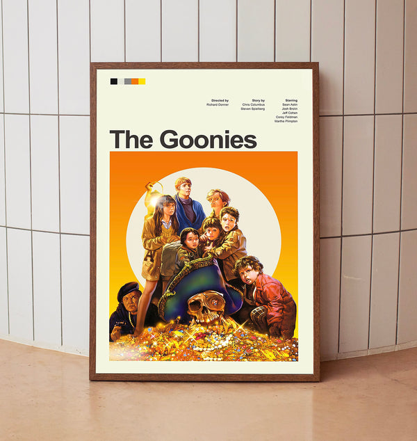 Mid Century Modern The Goonies Movie Poster, Retro Movie Print, Modern Vintage Movie Posters 1