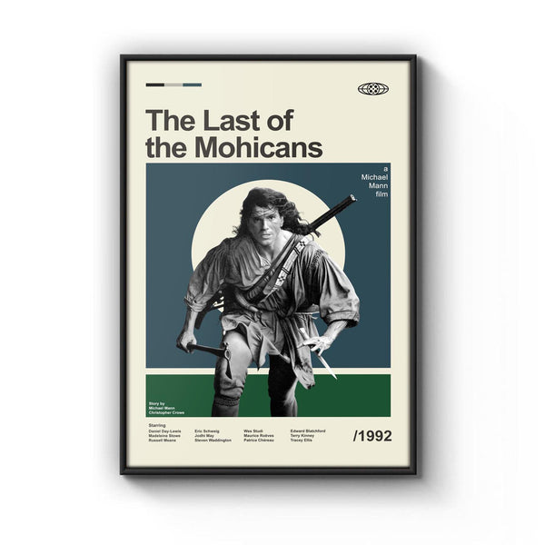 Mid Century Modern The Last of the Mohicans Movie Poster, Retro Movie Print, Modern Vintage Movie Posters 1792496489