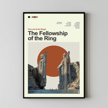 Mid Century Modern The Lord of the Rings The Fellowship of the Ring Movie Poster, Retro Movie Print