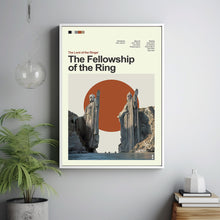Mid Century Modern The Lord of the Rings The Fellowship of the Ring Movie Poster, Retro Movie Print