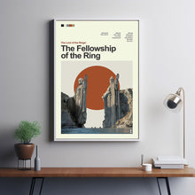 Mid Century Modern The Lord of the Rings The Fellowship of the Ring Movie Poster, Retro Movie Print