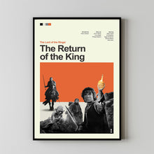 Mid Century Modern The Lord of the Rings The Return of the King Movie Poster, Retro Movie Print