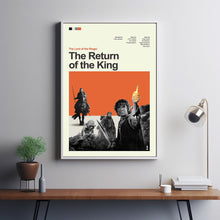 Mid Century Modern The Lord of the Rings The Return of the King Movie Poster, Retro Movie Print
