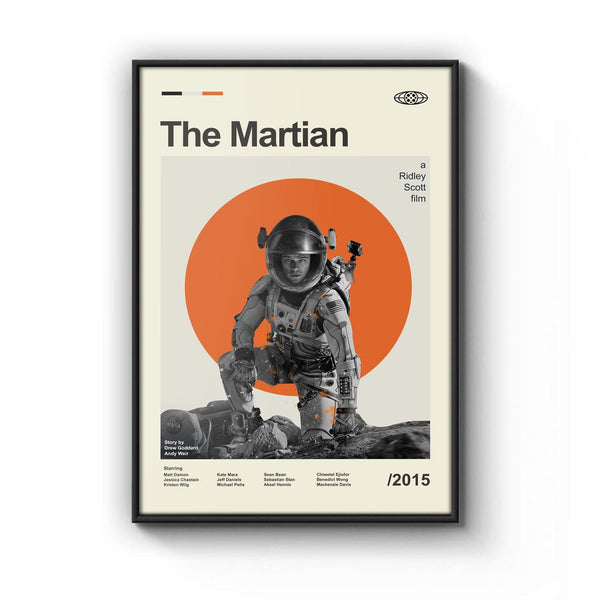 Mid Century Modern The Martian Movie Poster, Retro Movie Print, Modern Vintage Movie Posters 1778296316