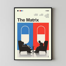 Mid Century Modern The Matrix Movie Poster, Retro Movie Print, Modern Vintage Movie Posters