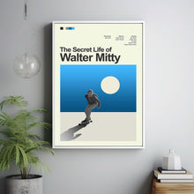 Mid Century Modern The Secret Life of Walter Mitty Movie Poster, Retro Movie Print