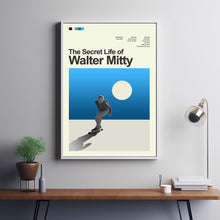 Mid Century Modern The Secret Life of Walter Mitty Movie Poster, Retro Movie Print