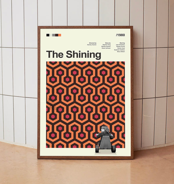 Mid Century Modern The Shining Movie Poster, Retro Movie Print, Modern Vintage Movie Posters