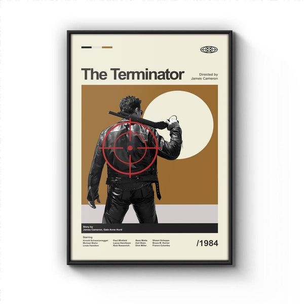 Mid Century Modern The Terminator Movie Poster, Minimalist Retro Movie Print, Modern Vintage Movie Posters 1861910746