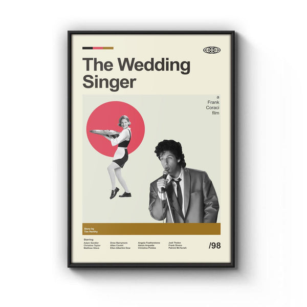 Mid Century Modern The Wedding Singer Movie Poster, Retro Movie Print, Modern Vintage Movie Posters 1841775624