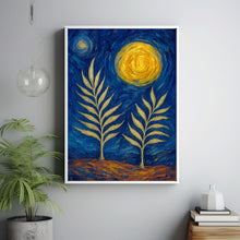 Mid Century Moon Print, Celestial Abstract Poster, Matisse Style Art, Botanical Art, Retro Vintage, Bold Colourful Trendy Poster Wall Art (2)
