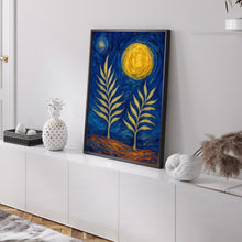 Mid Century Moon Print, Celestial Abstract Poster, Matisse Style Art, Botanical Art, Retro Vintage, Bold Colourful Trendy Poster Wall Art (2)