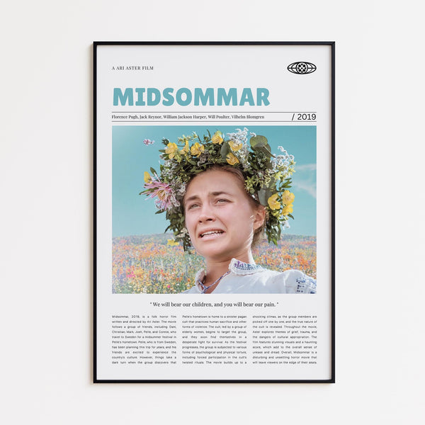 Midsommar, Ari Aster, Retro Movie Poster, Custom Movie Poster 4421172916