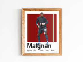 Mike Maignan Poster, French Goalkeeper Art Sport Poster 1651157518