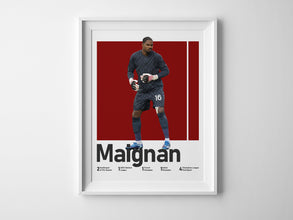 Mike Maignan Poster, French Goalkeeper Art Sport Poster 1651157518