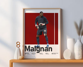 Mike Maignan Poster, French Goalkeeper Art Sport Poster 1651157518